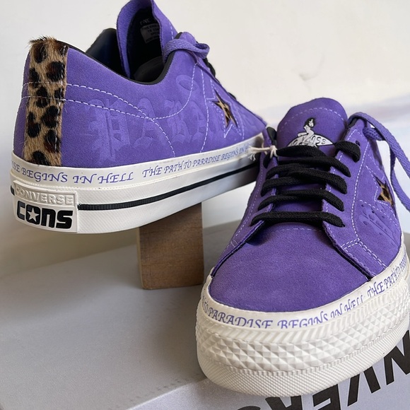 Converse Men’s CTAS A04371C
ONE STAR PRO OX
WILD LILAC/BLACK/EGRET Sneakers - Picture 9 of 16